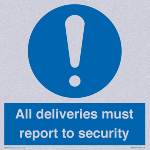 All deliveries must report to security